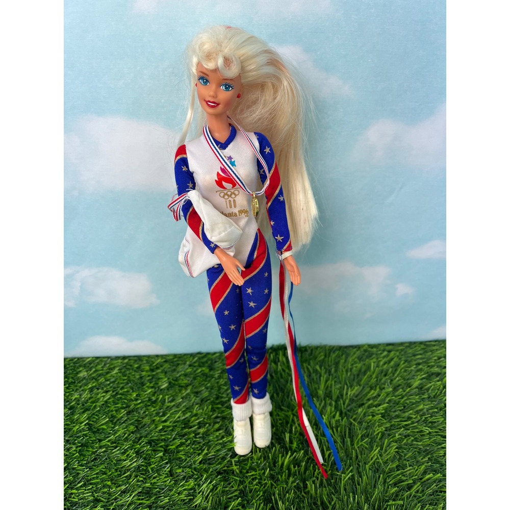 Vintage 1996 Atlanta Olympic Gymnast Barbie Doll 100th Anniversary 15124